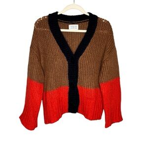 Libertine-Libertine Mohair Wool Blend Chunky Knit Cardigan Sweater